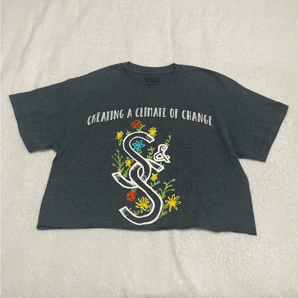 Climate Change cut-out casual shirt